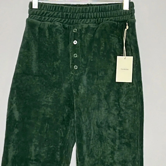 Tularosa Green Terry Jogger Lounge Pants - NEW - Size XS - Picture 3 of 9